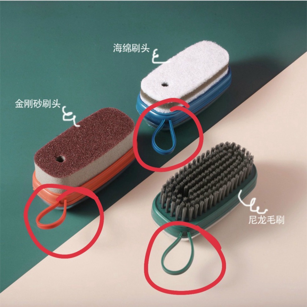 Bàn chải chà quần áo, giầy dép có chỗ để xà phòng tiện dụng thông minh