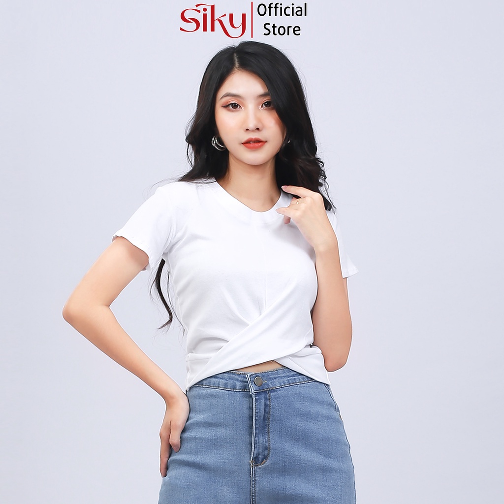 Áo croptop xoắn eo SIKY CR06
