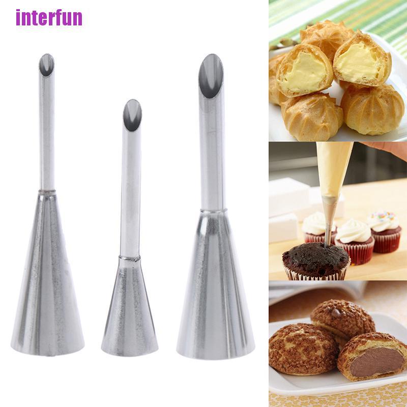 Bộ 3 Khuôn Làm Bánh Hình Bánh Bằng Thép Không Gỉ Tiện Lợi