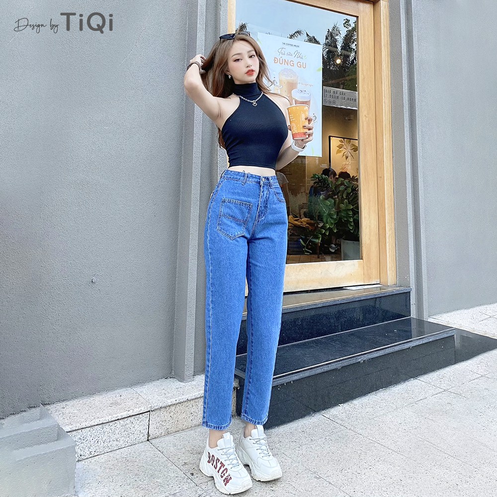 Quần Baggy Jean Nữ Lưng Cao Tôn Dáng  TiQi Jeans B1-192 | BigBuy360 - bigbuy360.vn