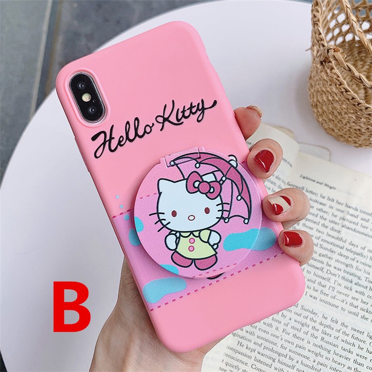 Ốp điện thoại Samsung hình mèo hello kitty thắt nơ màu hồng cho J6 J8 2018 J7 Prime J3 J2 Pro J5 J4 Plus