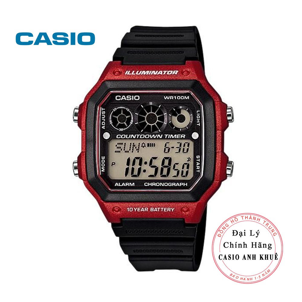 [Mã FARSBR243 giảm 15% đơn 249K] Đồng hồ Nam Casio WorldTime AE-1300WH-4AVDF dây nhựa