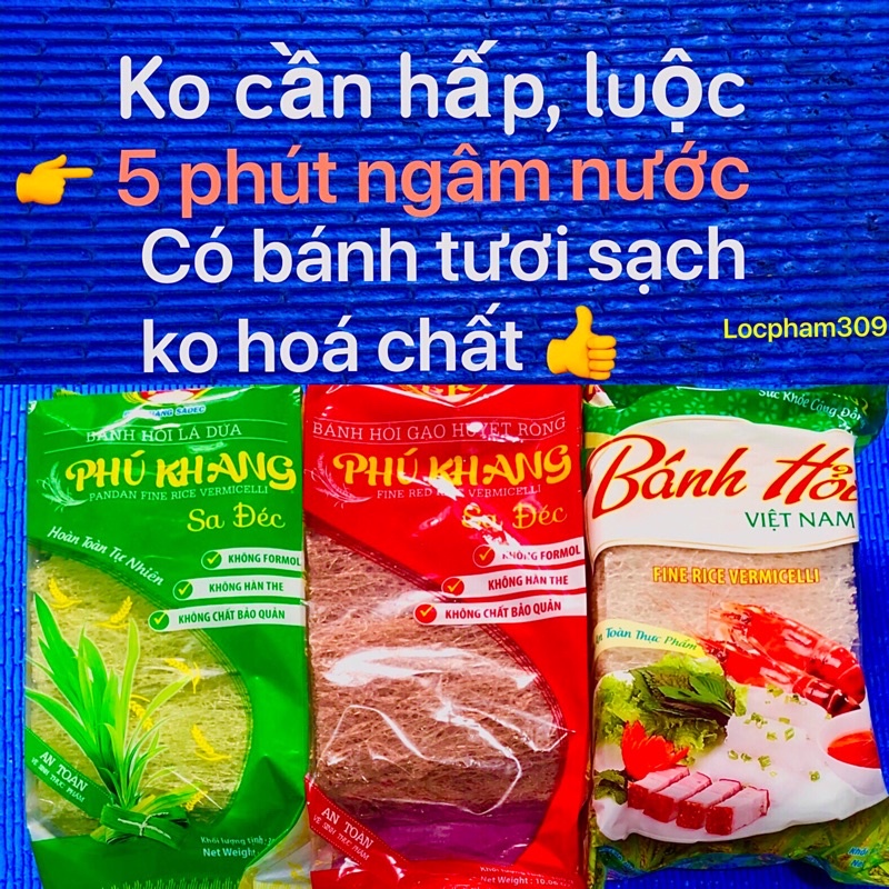 Bánh hỏi không hoá chất trắng lá dứa gạo lứt Phú Khang ăn kiêng giảm cân eat clean keto ăn chay Sa đéc sấy khô xuất khẩu