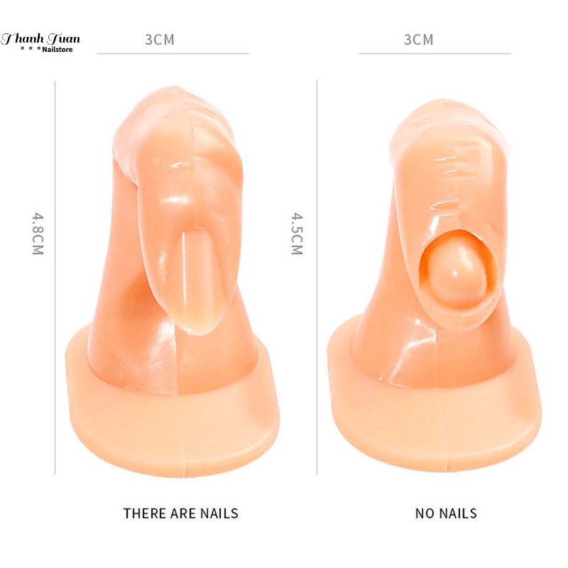 Ngón tay giả học làm nail sẵn 2 loại có móng và không móng - Phụ kiện đồ nail