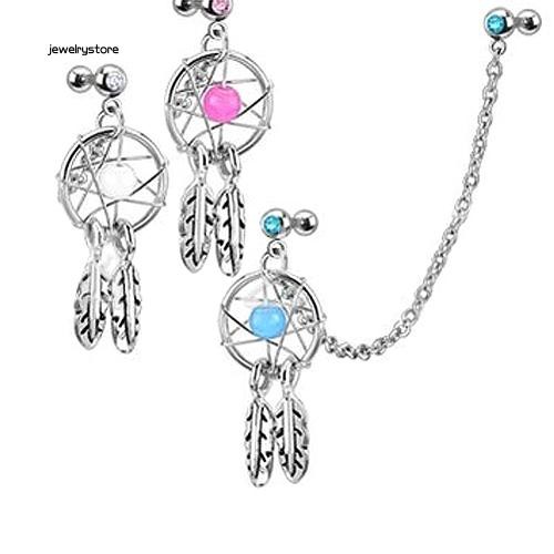 Bông tai kim loại hình Dreamcatcher độc đáo