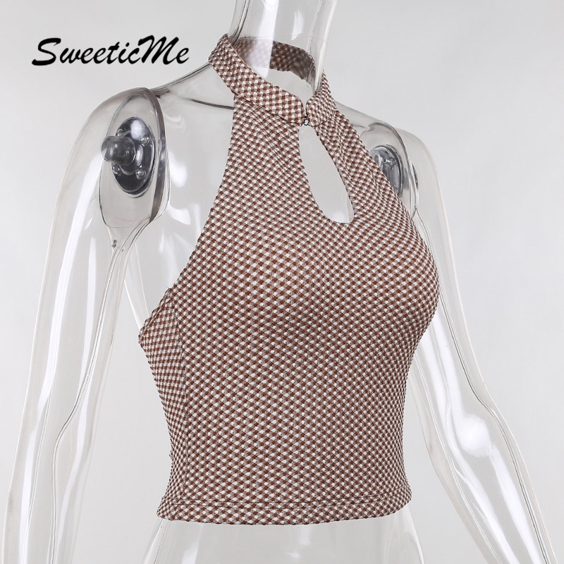 Áo Dệt Kim Hai Dây Sweeticme Màu Tương Phản Thời Trang Cho Nữ 2021 | BigBuy360 - bigbuy360.vn