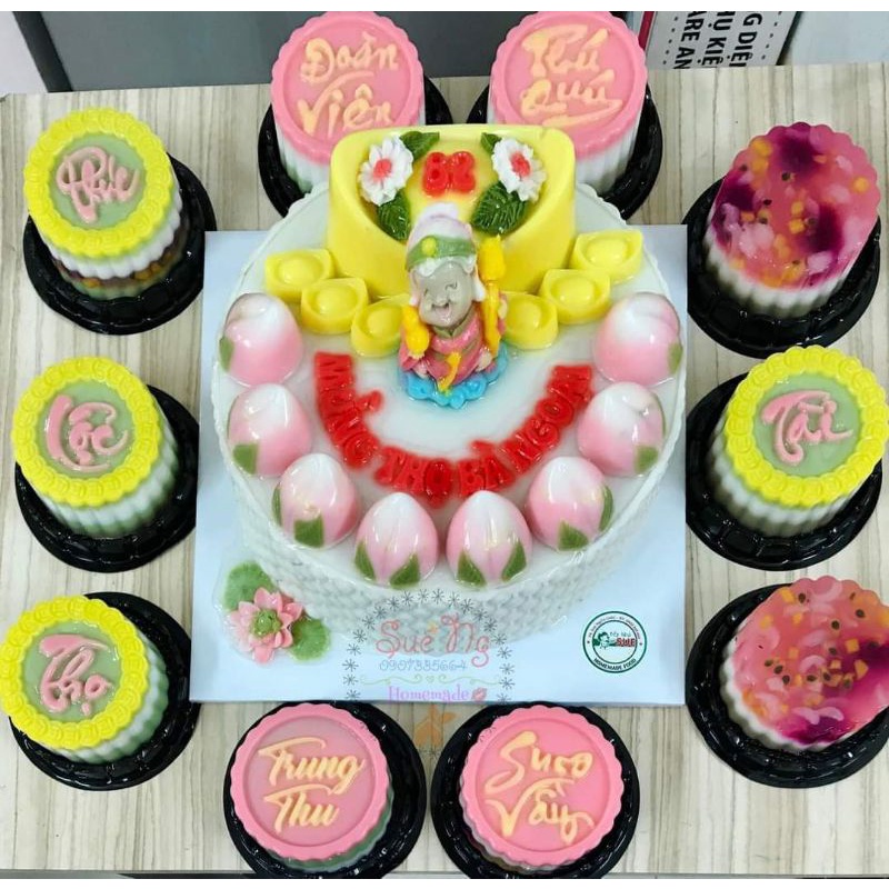 Khuôn rau câu trung thu, sum vầy, đoàn viên, phú quý kèm ảnh thật
