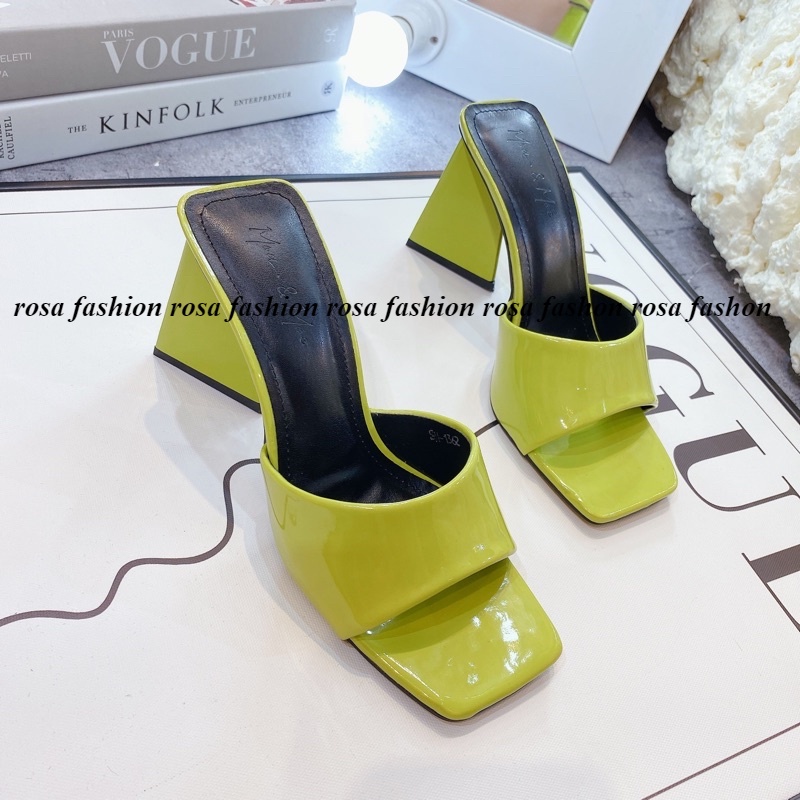 Giày guốc cao gót tam giác ROSA FASHION  CG-0585