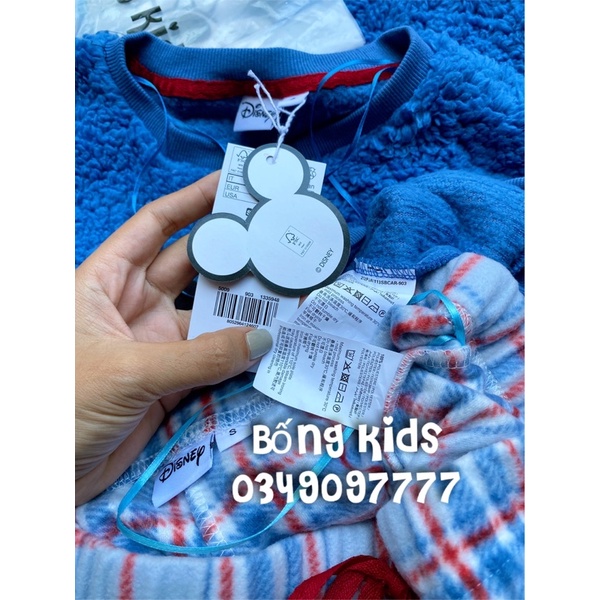 [Mã 2611THTRANG100K hoàn 10% xu đơn 99K] Bộ PJ Lông Cừu Nữ Mickey Xanh Dương OVS