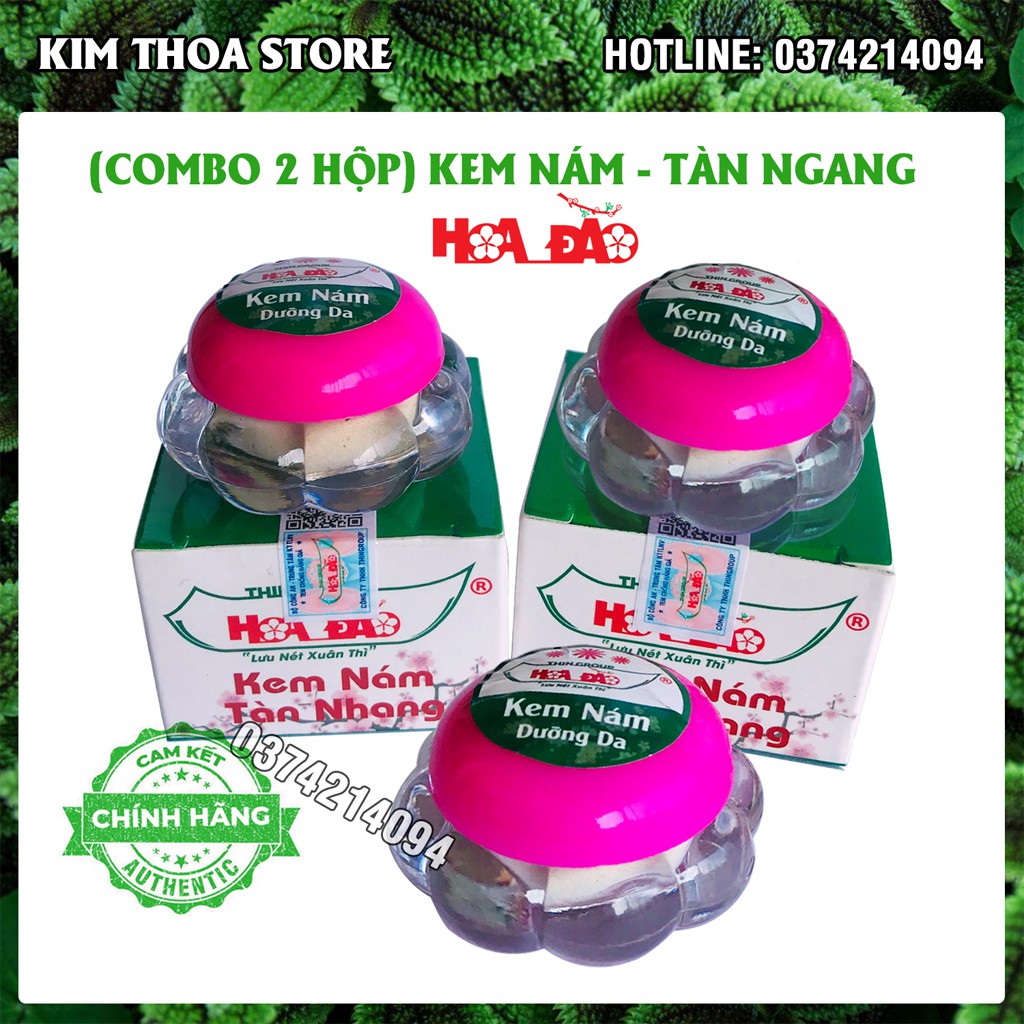 (Combo 2 hộp) Kem Bôi Nám Tàn Nhang Hoa Đào 8g