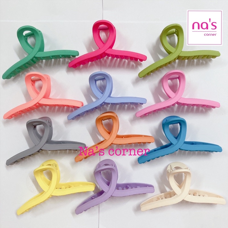 Kẹp càng cua gấp tóc nhựa nhiều màu size lớn
