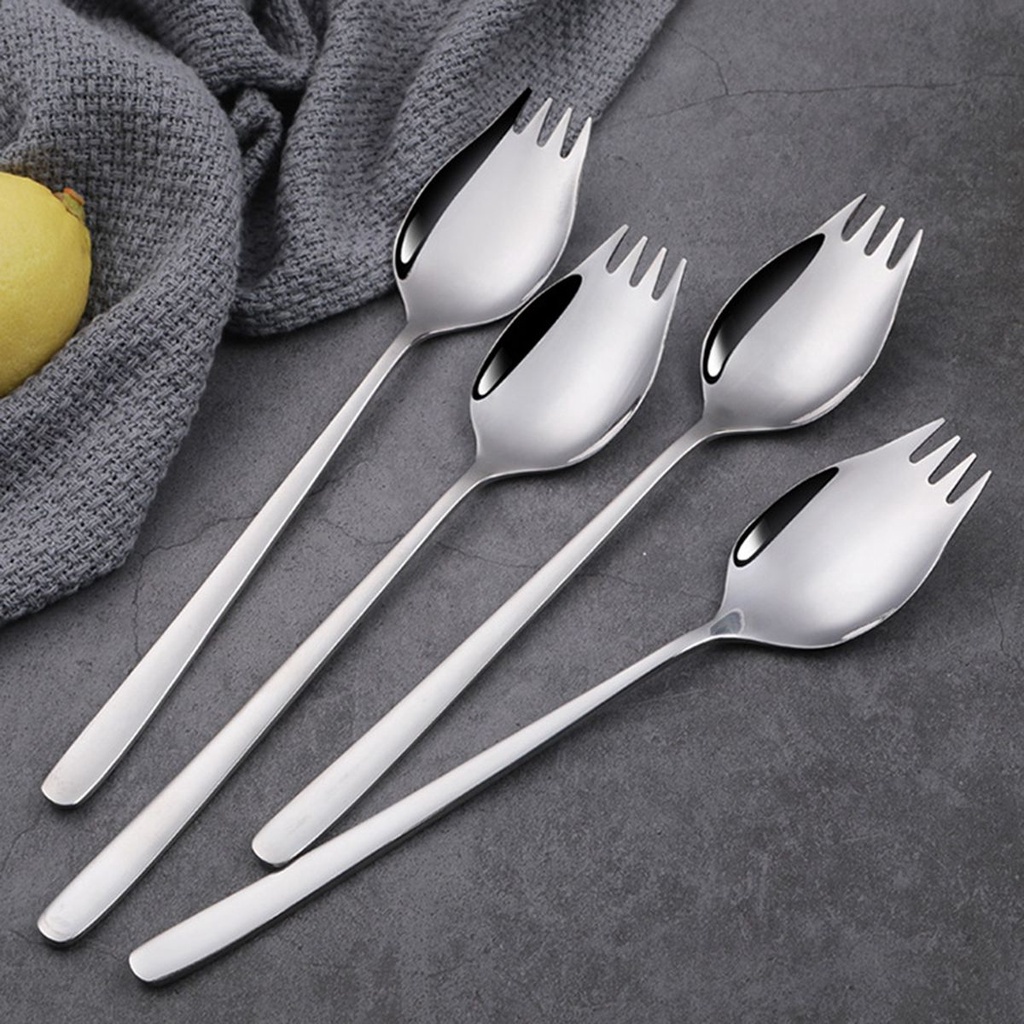 Muỗng ăn tráng miệng bằng thép không gỉ tay cầm dài tiện dụng