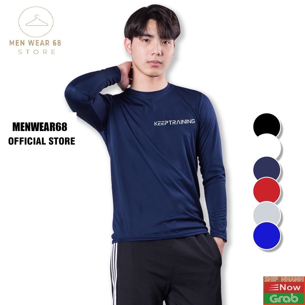 Áo giữ nhiệt nam thun tay dài thể thao nam 6 màu KEEP TRAINING