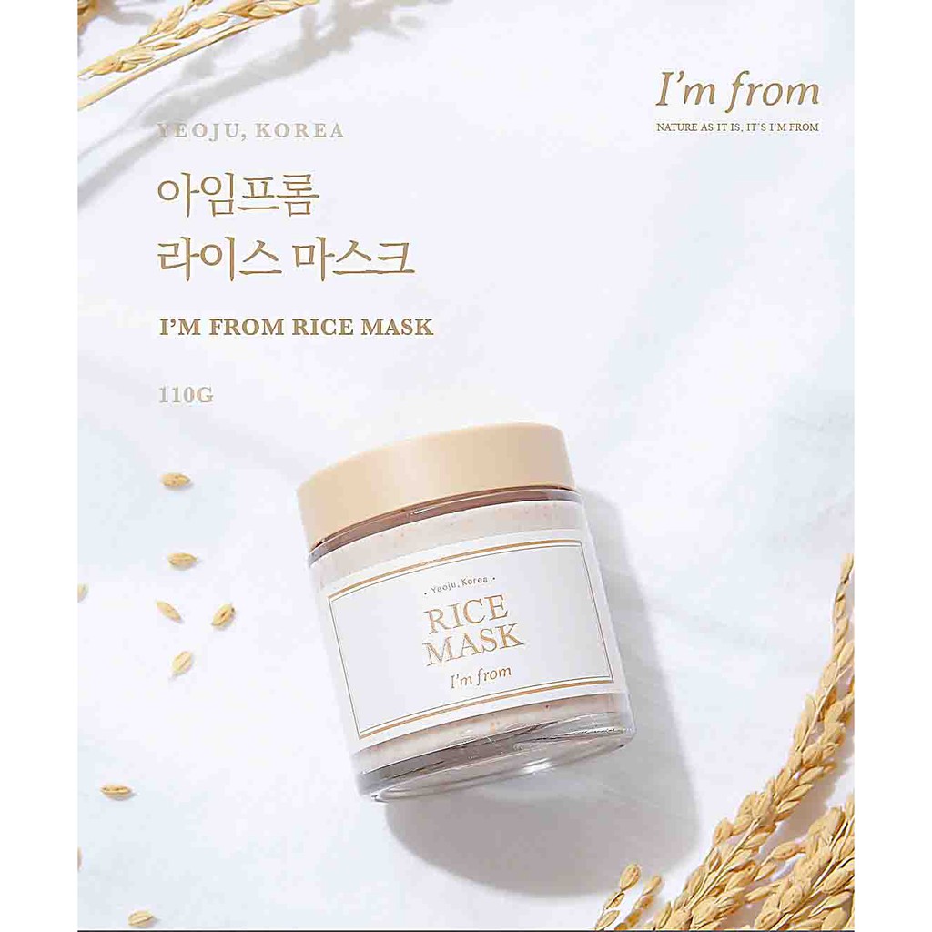 Mặt Nạ Dưỡng Trắng Da Chiết Xuất Từ Gạo I'm From Rice Mask 110g _ I'm From Chính Hãng