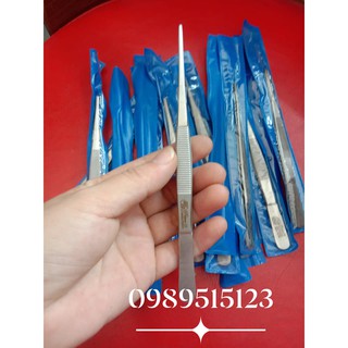 Nhíp y tế nỉa y tế thẳng không mấu phẫu tích y tế đầu tù không mấu  12cm,14cm, 16cm  pakistan
