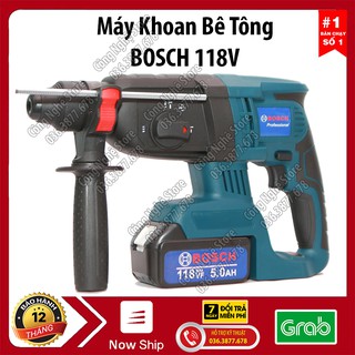 Máy KHOAN BÊ TÔNG, ĐỤC TƯỜNG, ĐỤC BÊ TÔNG dùng PIN , Máy khoan bê tông, Máy khoan tường [BẢO HÀNH 12 THÁNG] BOSHC