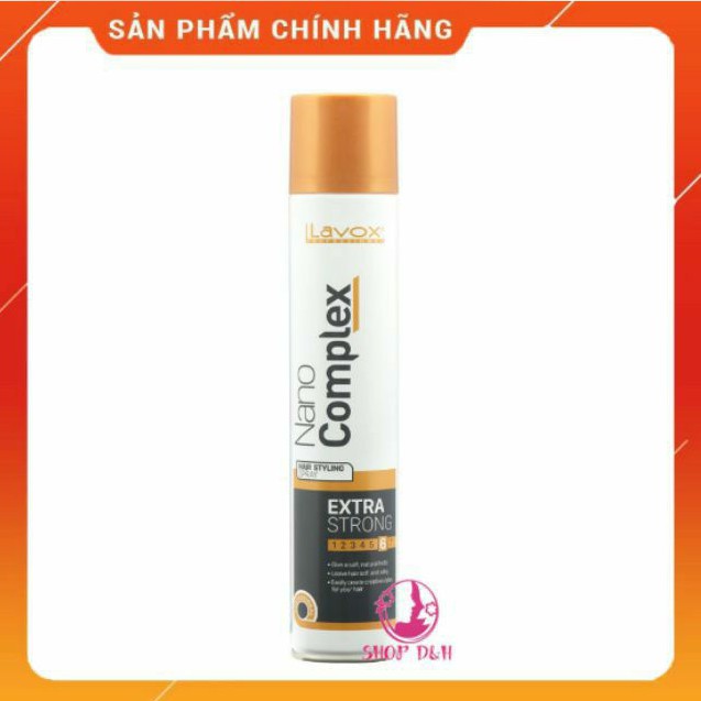 KEO XỊT TÓC LAVOX NANO COMPLEX - TẠO KIỂU & GIỮ NẾP TỰ NHIÊN - 420ML