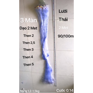 [ Được Kiểm Hàng ] Lưới giăng cá Bành 90/100m dạo cao 2 met Thái Lan