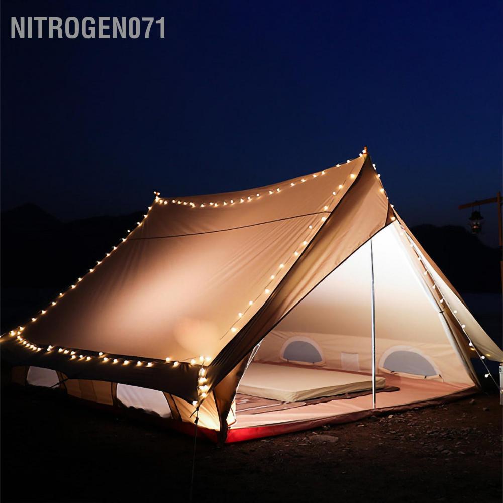 Nitrogen071 Nitrogen071 Đèn dây ngoài trời LED Hình dạng bóng tròn đầy màu sắc Ánh sáng trang trí cho bữa tiệc cắm trại