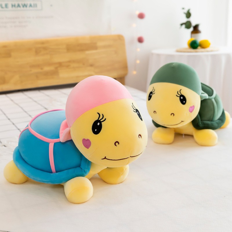 Chăn Gối Ngủ Văn Phòng 𝗗𝗔𝗜𝗤𝗨𝗔𝗡𝗚𝗚𝗥𝗢𝗨𝗣 Gấu Bông Có Mền - Chăn Gối Văn Phòng 3in1 Hình Thú - Rùa Vàng