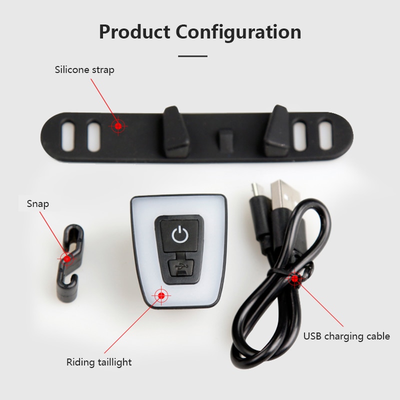 Đèn LED Tín Hiệu Cảnh Báo An Toàn Cho Xe Đạp Sạc USB