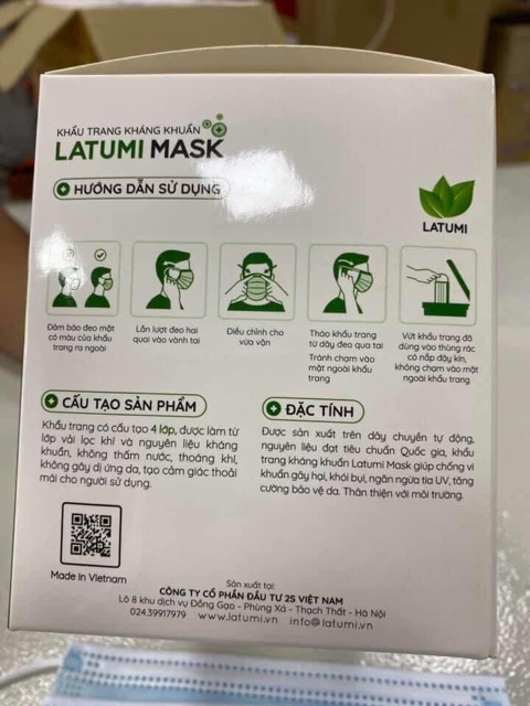 Khẩu Trang Y Tế ⚜️LATUMI⚜️ Khẩu Trang Dày Dặn Kháng Khuẩn Và Ngăn Ngừa Bụi Hiệu Quả | BigBuy360 - bigbuy360.vn