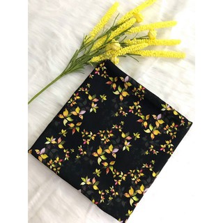 vải áo dài nền đen