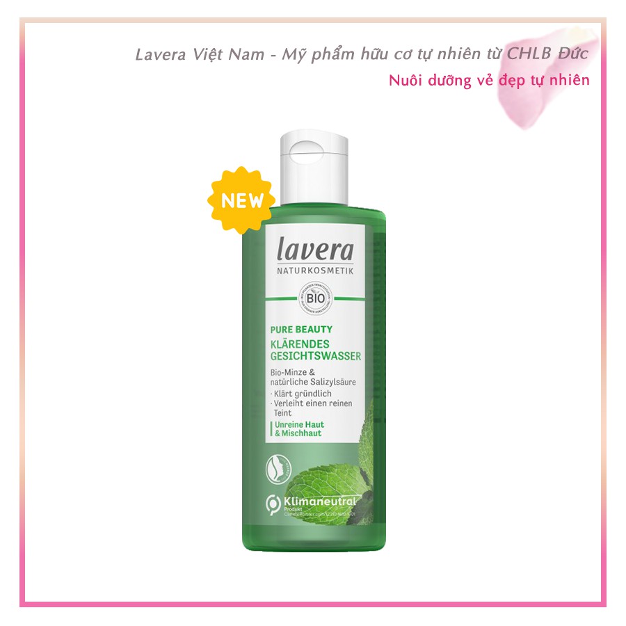 [New] Toner làm sáng da lavera - Pure Beauty Care - Mỹ phẩm hữu cơ tự nhiên Đức