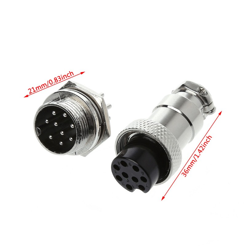 Đầu Nối Dây Điện 16mm 2/ 3/ 4/ 5/ 6/ 8/ 9 Chân Gx16