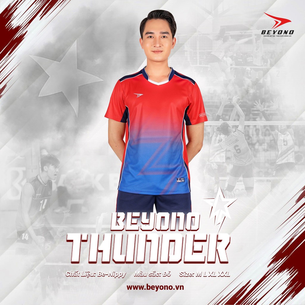 [4 màu] BỘ QUẦN ÁO BÓNG CHUYỀN NAM BEYONO THUNDER - TRANG PHỤC THỂ THAO CAO CẤP, MIỄN PHÍ IN ẤN