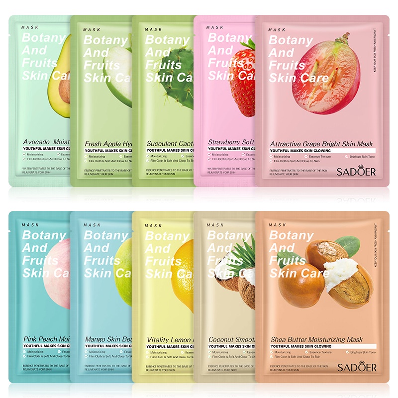 Mặt Nạ Dưỡng Da Giảm Mụn, Lành Sẹo, Trẻ Hóa Da chiết xuất Thiên Nhiên SADOER 25g - mask nội địa Trung