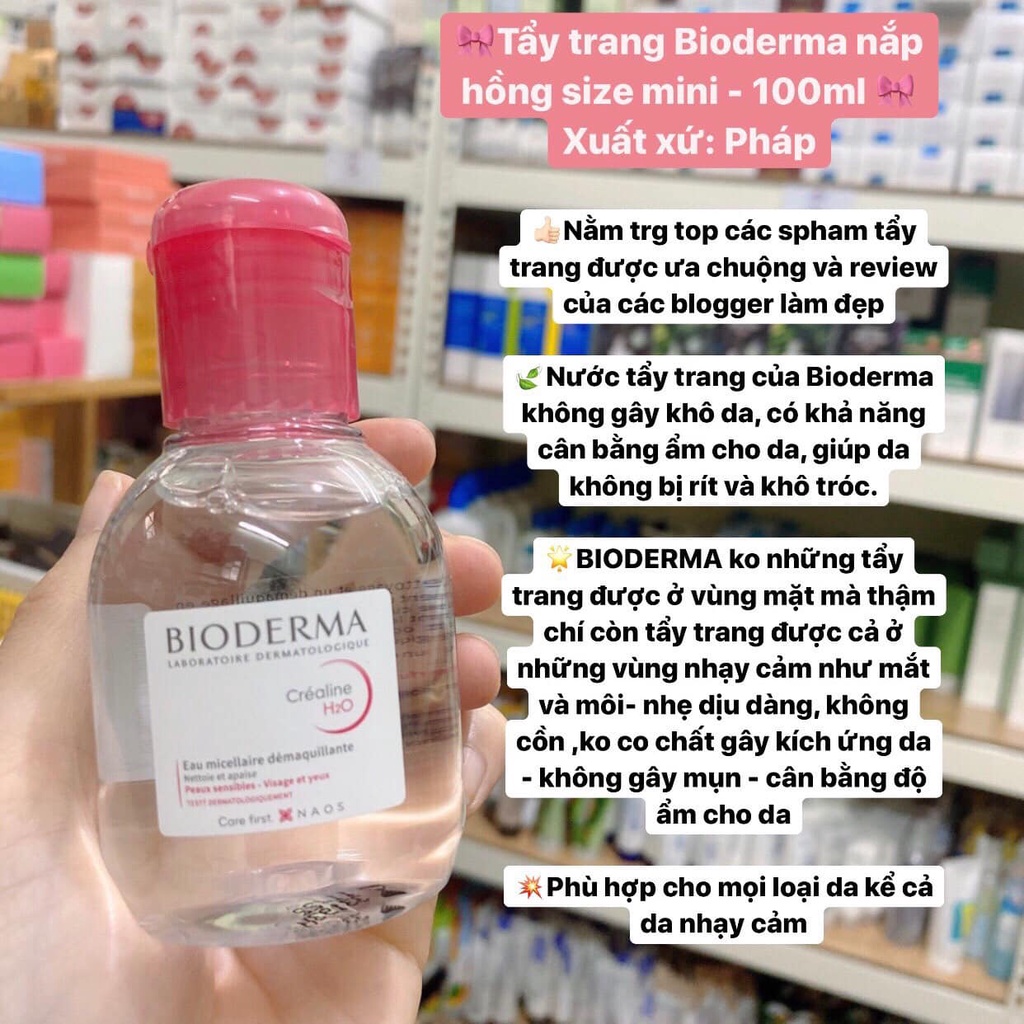 Nước Tẩy Trang Bioderma H2O Pháp
