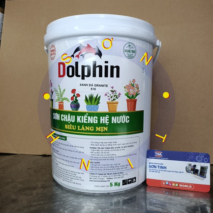 Sơn chậu cảnh , Chậu Kiểng Dolphin Hệ Nước Loại 5kg