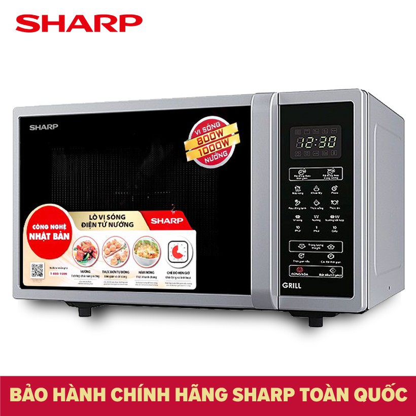 Lò vi sóng Sharp R-G372VN-S Dung tích 23L, Công suất 800W