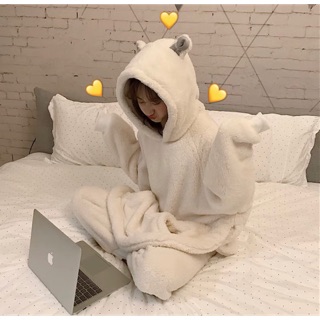 Bộ đồ ngủ bông tai gấu