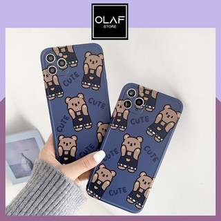 Ốp iPhone hoạt hình cute gấu biểu cảm dễ thương.Tương thích iPhone 12 ProMax/12/11 ProMax/11/XsMax/Xs/X/8plus/8/7plus/7