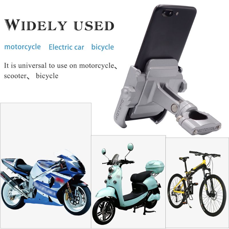 Giá Đỡ Điện Thoại Gắn Tay Lái Xe Đạp / Mô Tô Tiện Dụng