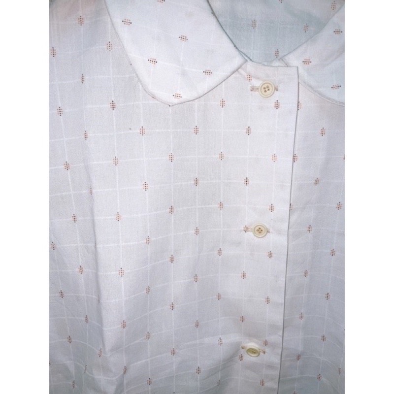 ÁO SƠ MI HOẠ TIẾT NHÍ VINTAGE CỔ SEN 2hand