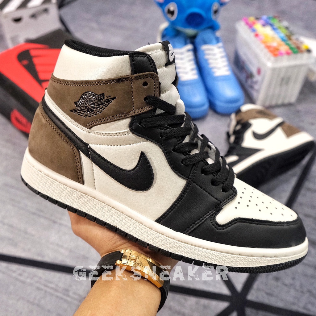 [GeekSneaker[ Giày Jordan 1 Dark Mocha - Phiên bản tiêu chuẩn