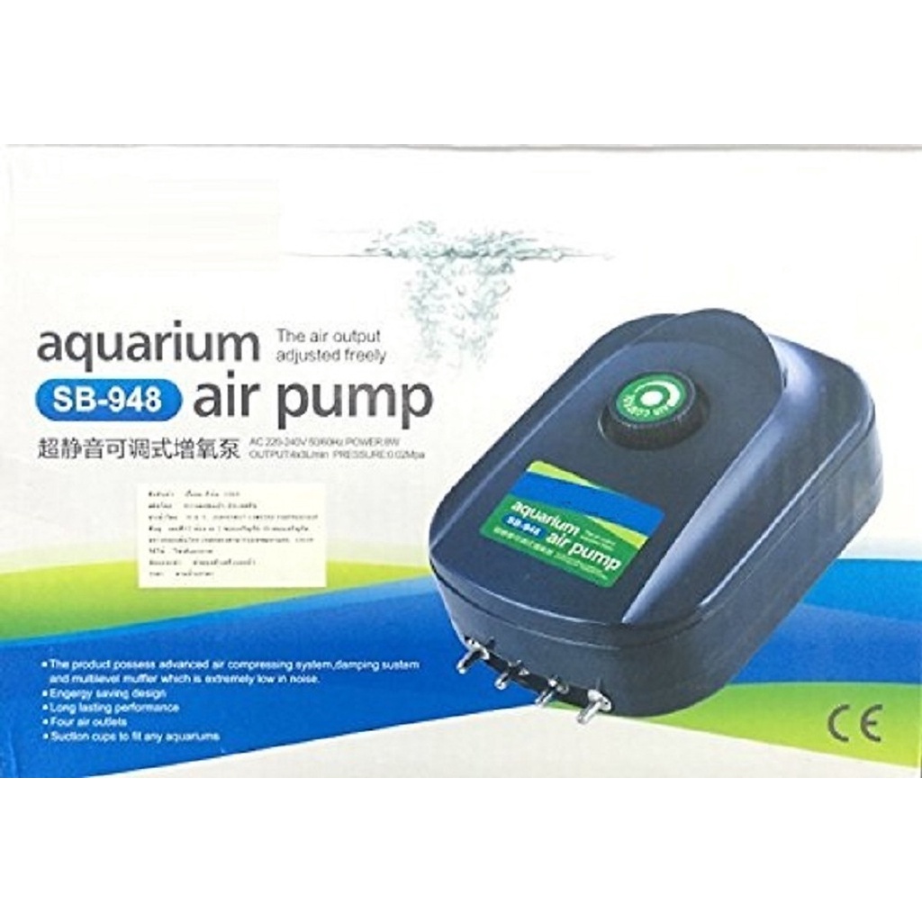 BƠM OXY 4 VÒI SOBO 948 - 220V - 8W