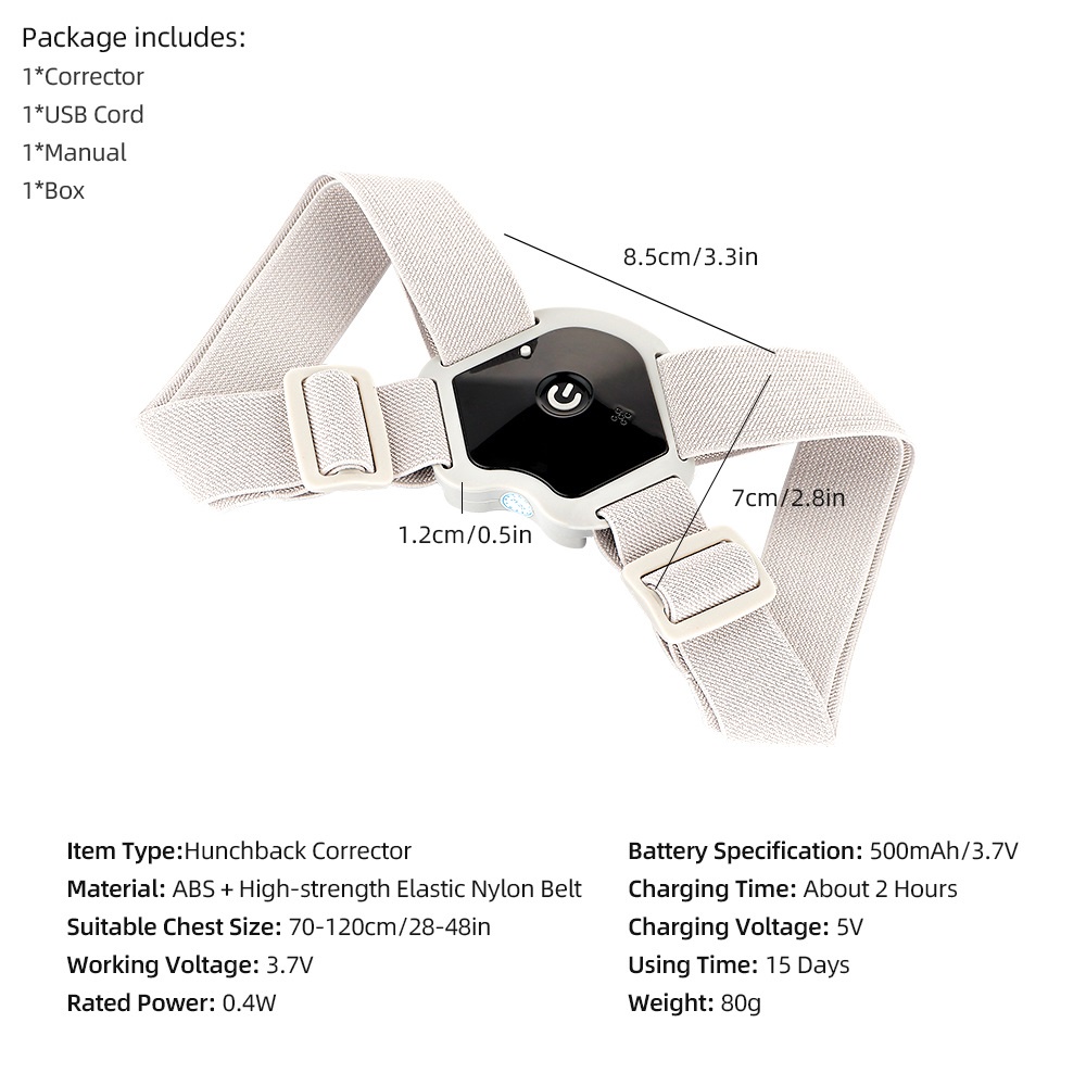 Thiết bị điều chỉnh tư thế ngồi FOREVERLILY có màn hình lcd tiện dụng kèm phụ kiện