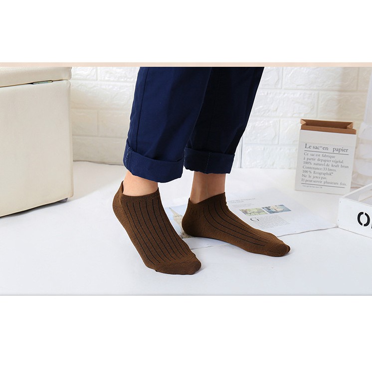 Vớ Trơn Gân Ngắn Cổ 8 Màu - Tất Trơn Gân Ngắn Cổ Mỏng