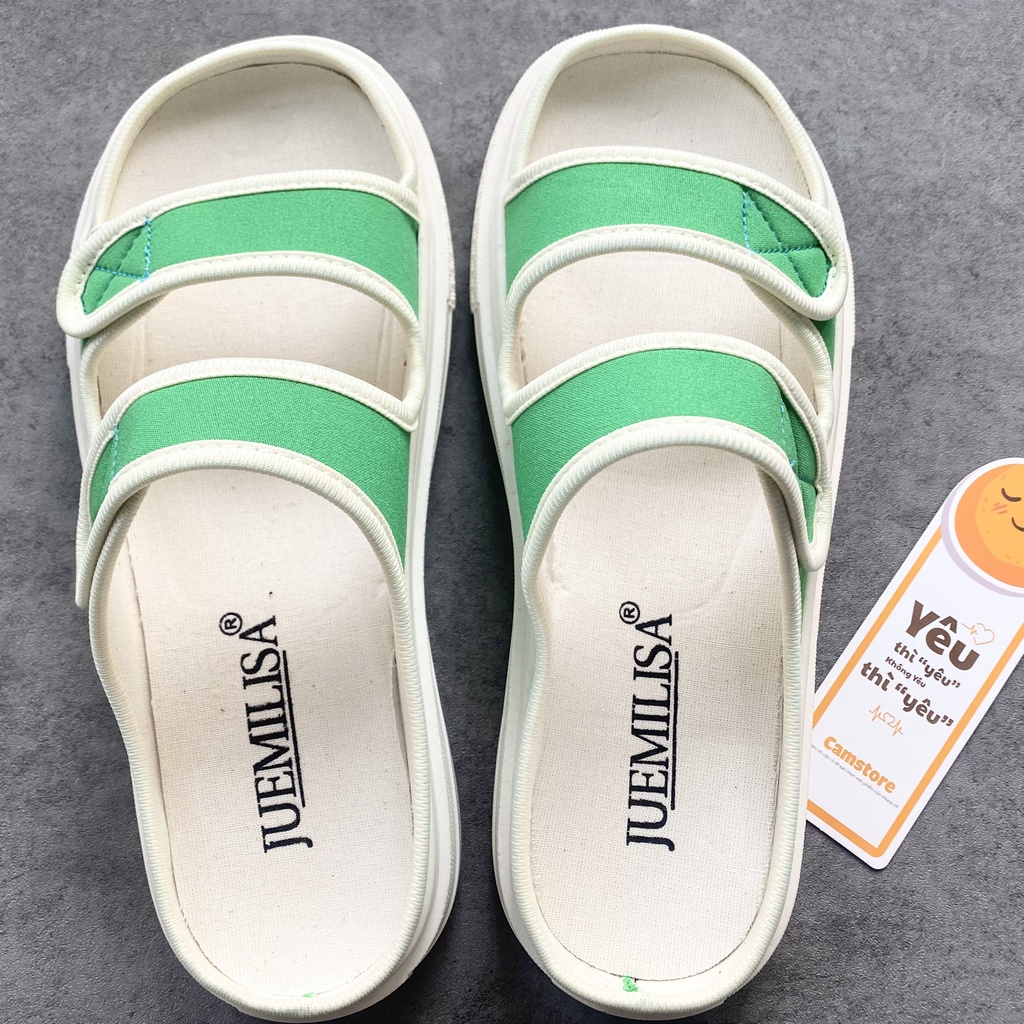 Dép Nữ Đế Giày Quai Đôi Họa Tiết - Trơn Thời Thượng CAMSTORE