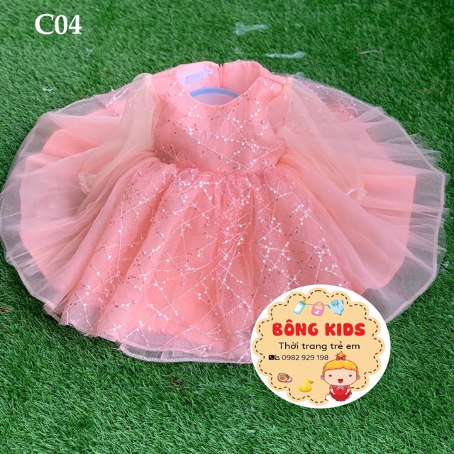 C04- Váy công chúa nhũ hồng