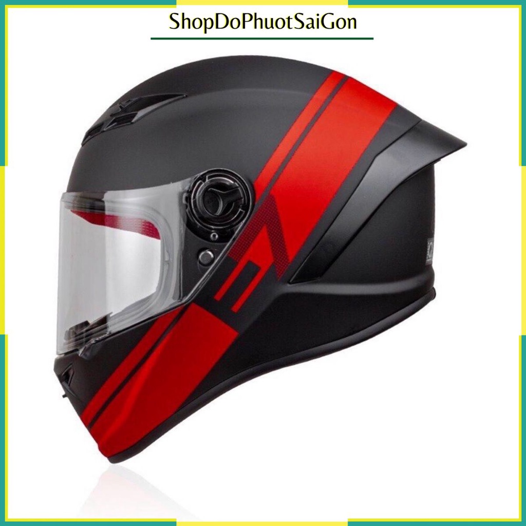 Mũ bảo hiểm fullface EGO E7 đen đỏ nhám