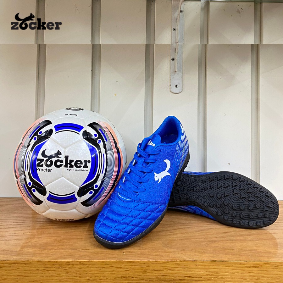 Quả Bóng Đá Size 4 Zocker Procter ZK4-P204, Banh Đá Sân Cỏ Nhân Tạo, Tặng Kèm Túi Đựng Giầy Zocker 2 Ngăn