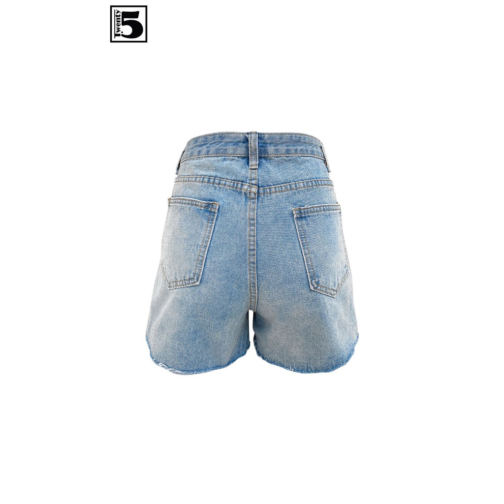 Quần short nữ trơn, rách, gấu tua rua Twentyfive 3789