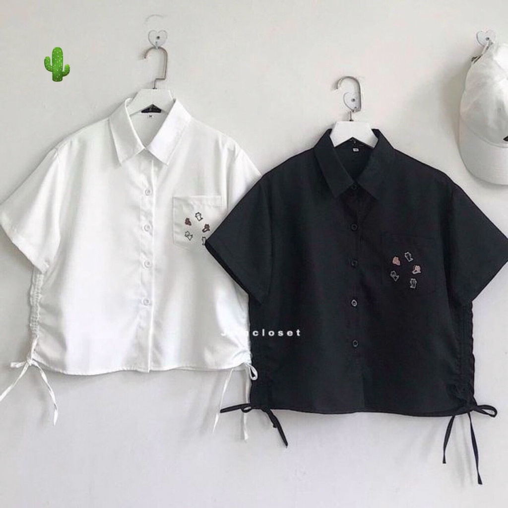 [Mẩu Hot] Áo Sơ Mi Rút Dây 2 Bên