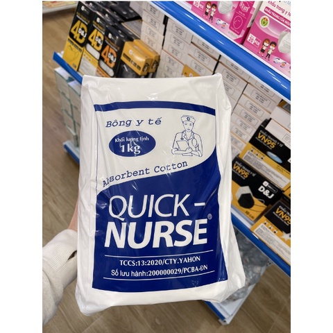 Bông gòn y tế CUỘN QUICK NURSE, Bông bạch tuyết cuộn 1kg