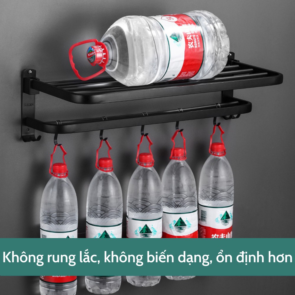 Kệ Nhà Tắm, Kệ Để Đồ Nhà Tắm, Kệ Treo Khăn Nhà Tắm Dán Tường Inox Không Gỉ Có Thể Gập Gọn Tiện Lợi TIME HOME